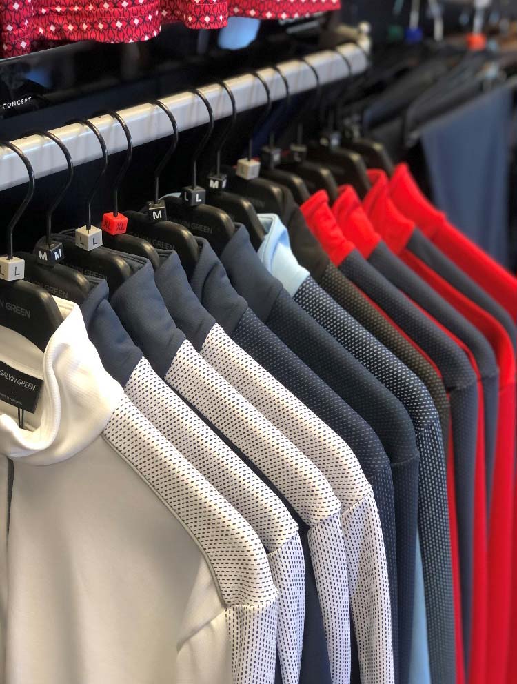 Bradford golf club pro shop clothing